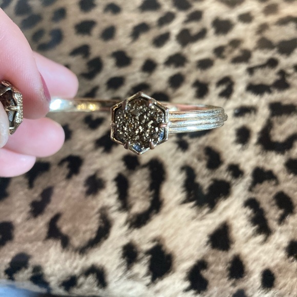 Kendra Scott Gold Drusy Cuff Bracelet GUC - Picture 6 of 7